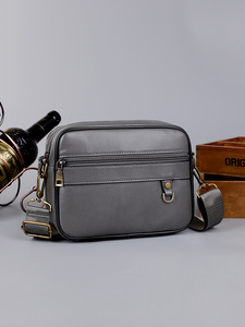 Sac à bandoulière vintage en cuir PU pour téléphone portable, sac à bandoulière en cuir pour homme, sac messager en cuir véritable pour homme - Product Image 2