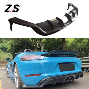 Vente directe d'usine pour Porsche <span class=keywords><strong>Boxster</strong></span> cayman 718 Kit de carrosserie en carbone pare-chocs avant lèvre arrière diffuseur jupe latérale becquet 2016-2020 - Product Image 6