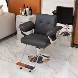 Sillón de Peluquería Moderno con Elevación, Base de Acero Inoxidable, Nuevo Diseño, Resistente y Duradero - Product Image 6