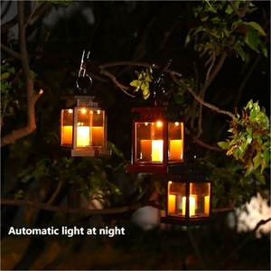 Luces Solares para Exteriores, Faroles Colgantes Monocristalinos con Batería de Ni-Mh de 1300 mAh, Diseño de Vela, Luces Solares Colgantes para Jardín - Product Image 5