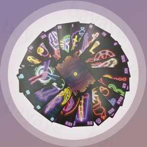 Haute qualité <span class=keywords><strong>Oracle</strong></span> Tarot Deck personnalisable or noir papier matériel cartes à jouer imprimé en usine avec des bords de voyant léger - Product Image 3