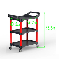 Chariot de rangement mobile à trois niveaux amovible en PP Lichi BLC-1105 pour outils de beauté automobile, chariot de lavage de voiture, protection ESD