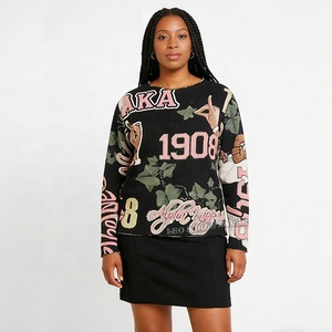 Custom Sorority Tapestry <strong>Sweater</strong> <strong>Plus</strong> <strong>Size</strong> Women's Greek Sorority Sequin Clothes Alph Ak a pink Green Apparel - Product Image 2