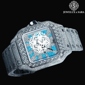Best Quality Customized Stylish Elegant Luxury <b>Automatic</b> Rose Gold Moissanite Diamond Hip Hop Watch Available for Export Price - Product Image 4
