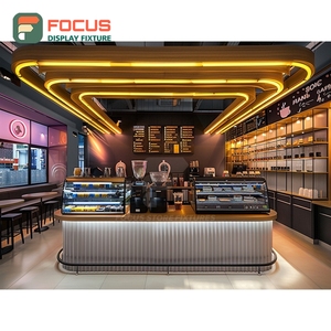 Modern Coffee Display Rack Bean Bag <b>Shelf</b> Walnut Finish Store Product Display Rack - Product Image 3