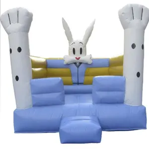 Inflatable Jumping Bed Kids Castle Cartoon Bouncer Bunny Themed Jumping Bed Family Party Commercial Rental Promotion Outdoor