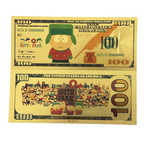 Billete Conmemorativo Estilo South Park con Lámina Dorada, Productos Coleccionables para Adornos de Dibujos Animados en 3D - Product Image 6