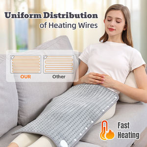 Almohadilla Térmica Acolchada Lavable de 50x100cm, 6 Niveles de Calor, Control de Temperatura Ajustable, Protección Contra Sobrecalentamiento, Uso en las Cuatro Estaciones, Cierre a Presión - Product Image 4