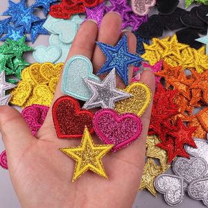 Patch thermocollant 3D brodé à paillettes, motifs Cœur, Étoile, Nœud et Nœud Diamant lumineux, pour la décoration de vêtements et sacs à main, prix de gros - Product Image 6