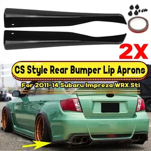 CS Style 2x <b>Car</b> Rear Bumper Lip <b>Diffuser</b> Splitter Spoiler Guard Canard Protector <b>for</b> Subaru Impreza WRX Sti 2011-2014 4Dr - Product Image 1