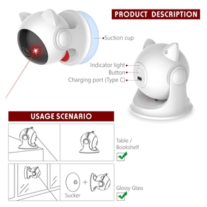 Interactivo <span class=keywords><strong>láser</strong></span> gato de juguete para mascotas puntero <span class=keywords><strong>láser</strong></span> para gatos giratoria automática atrapar formación juguete de gato - Product Image 2