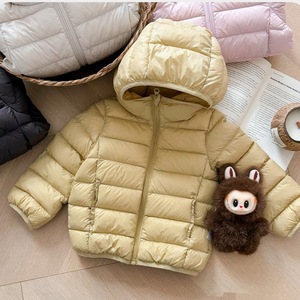 Child Star Circle Girls' Macaron Color Cotton-padded Jacket Thickened Warm Windproof Hooded Coat For Late Autumn Winter - Product Image 4