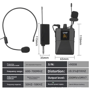 BHA UB02 Kablosuz Kulaklık/Yaka Mikrofonu UHF Taşınabilir Baş Üstü Mikrofon Öğretmen Konuşmacı Sahne Performansı Toptan OEM Logolu - Product Image 6
