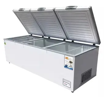 Jaminan jual beli desain terbaru kualitas tinggi jual obral komersil besar freezer dada dalam laris murah freezer