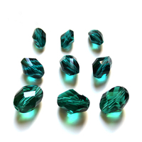 Lot de 50 perles en verre de cristal facettées irrégulières bleues, violettes et rouges de haute qualité pour bijoux étincelants