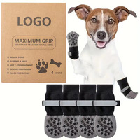Chaussettes-bottes rayées imperméables antidérapantes de style militaire pour chiens de petite/moyenne taille, toutes saisons, protections pour pattes, vente en gros