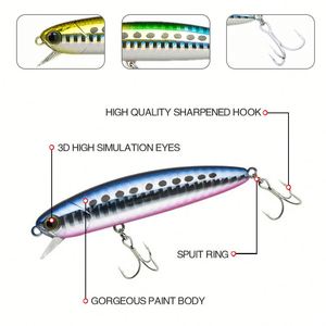 Señuelo <span class=keywords><strong>de</strong></span> Pesca Tipo Minnow, Hundimiento Rápido, 80mm/13g, Señuelo Realista para Pesca en Mar, Lanzamiento Largo para <span class=keywords><strong>Peces</strong></span> <span class=keywords><strong>Blancos</strong></span> - Product Image 4
