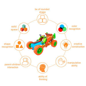 Jouets éducatifs pour enfants, ensemble de construction de modèles 5 en 1, jouets de construction intelligents, blocs souples - Product Image 4