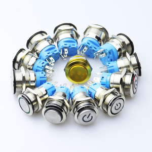 Interruptor de Botón Pulsador Momentáneo de Metal de 12 mm, 16 mm, 19 mm, 22 mm, Resistente al Agua, con Iluminación LED RGB e Interruptor de Retención, con Conector - Product Image 6