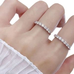 Xinfly - Anillos de Compromiso de Moda de Oro Blanco de 18K 750 con Diamantes Redondos Italianos Resistentes al Agua, 0.60CT, Personalizados, Venta al por Mayor - Product Image 3