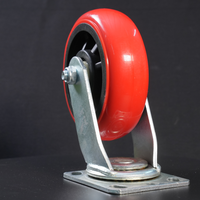 Roue pivotante à usage moyen avec frein, roulement à billes, roulettes industrielles pour chariot de transport