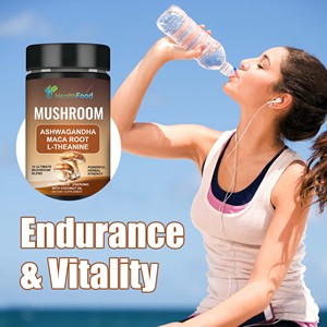 Choix Populaire : Gélules de Champignons (Ashwagandha, Racine de Maca, L-Théanine, Crinière de Lion, Reishi) pour le Soutien de la Concentration, de la Mémoire et Antioxydant - 120 Gélules - Product Image 5