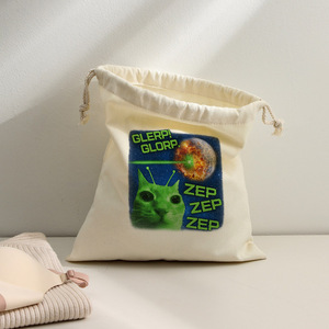 Pochette de voyage premium à cordon de serrage pour sèche-cheveux, motif <span class=keywords><strong>Meme</strong></span> Alien Cat amusant, organisateur de sèche-cheveux, étui de rangement pour sèche-cheveux - Product Image 3