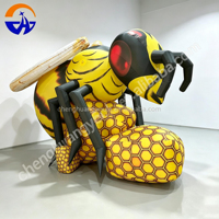 Nouvelle Abeille Gonflable Géante 2026 avec Lumières LED, Modèle Nid d'Abeille Personnalisé en Tissu Oxford, Accessoire Thème Insecte pour Décoration d'Événements