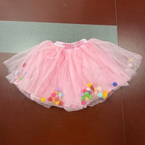 Falda Tutú para Niña, con Capas de Tul, Estilo Princesa, con Pompones, para Bailar en el Escenario - Product Image 3