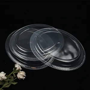 Customizable Disposable Plastic Tableware 310mm Diameter PP Plastic Round Transparent Plate Party Supply