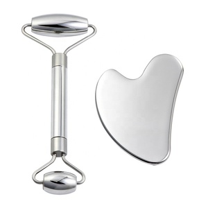 Strumenti per la pelle a rullo per il viso e <span class=keywords><strong>Gua</strong></span> Sha Set per massaggi per la cura della pelle strumento a rullo per uso domestico e commerciale - Product Image 2
