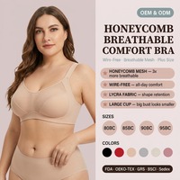 Soutien-gorge sans fil sculptant grande taille, soutien-gorge de maintien sans armatures confortable pour femme, minimisant, respirant, bonnet moulé fin 36 42