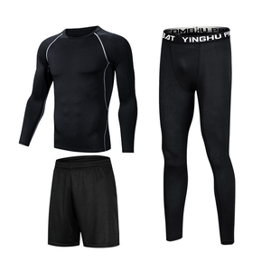 Ropa personalizada para correr para hombre, 3 piezas, gimnasio, deportes, secado rápido, Fitness, Yoga, ropa deportiva, Jogging, chándal, gimnasio, conjuntos de Fitness - Product Image 1