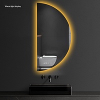 Miroir de salle de bain mural intelligent avec fonction anti-buée, gradation progressive, verre anti-explosion, miroir de maquillage pour coiffeuse