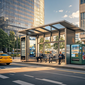 Bán Hot thông minh xe buýt nơi trú ẩn với kỹ thuật số biển năng lượng mặt trời điện LED màn hình quảng cáo bền ngoài trời giải pháp dừng xe buýt - Product Image 6