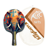 Raquette de tennis de table durable avec logo personnalisé, raquette de ping-pong de divertissement avec housse