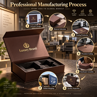 Boîte cadeau magnétique CRD pour mariage, boîte en papier pliable avec poignée, logo personnalisé, emballage de luxe, vente en gros