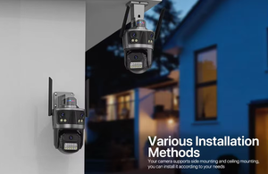 Telecamera di Sicurezza Esterna IP con 3 Schermi, CCTV 8MP con Tracciamento Automatico, Telecamera di Rete a Tre Obiettivi WiFi ICSEE - Product Image 2