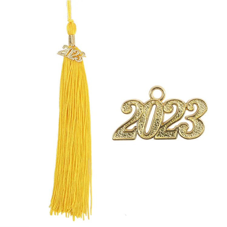 wholesale cheap many colors available factory 2023 graduation tassel with charm
