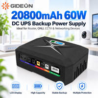 Catu Daya UPS DC Online 20800mah 60W 5V 9V 12V 24V Nobreak Daya Kontinu 6 Jam Mini UPS untuk Router Wifi