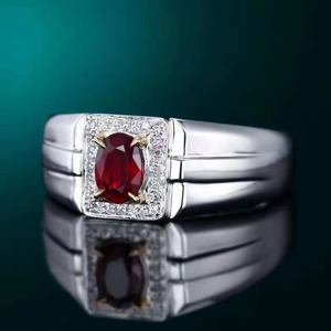 SGARIT Bijoux fins en gros, bague en or 18 carats 3,81g avec rubis naturel sang de pigeon 0,53ct, bijoux en pierres précieuses naturelles, bijoux en or 18 carats - Product Image 3