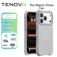 Coque de téléphone magnétique 3D en silicone liquide TENOVA Factory, design personnalisé OEM ODM, antichoc pour iPhone 17 Pro Max