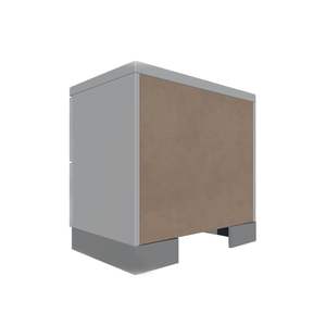 DB โต๊ะข้างเตียงแบบ2ลิ้นชักสีขาวมันวาวดีไซน์ยุโรปหรูหราสำหรับใช้ในบ้านหรืออพาร์ตเมนต์ - Product Image 5