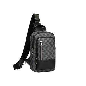 Bolso de Pecho Deportivo de Cuero Impermeable para Hombre, para Correr, Caminar, Viajar, con Cierre de Cremallera y Logotipo Personalizado - Product Image 5