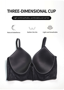 Vente en <span class=keywords><strong>gros</strong></span> Respirant 4XL Solide Soutien-Gorge sexy à boucle avant pour femmes Soutien-gorge push-up à armatures avec <span class=keywords><strong>gros</strong></span> seins - Product Image 4