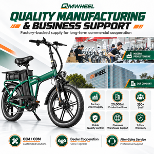 จักรยานไฟฟ้าพับได้ QMWHEEL F30 Ultra UK Wholesale E Bike ขนาด 20 นิ้ว 250W 48V 70Ah แบตเตอรี่คู่ - Product Image 4