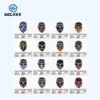 KUAIQIU Vente directe usine – Écusson thermocollant en tissu sergé de haute qualité, motif masque de football américain, broderie informatique, rugby