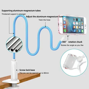 360Clip điện thoại di động chủ đứng xách tay linh hoạt lười biếng giường máy tính để bàn khung điện thoại thông minh Bàn Giường núi đứng cơ sở hỗ trợ 138cm - Product Image 3