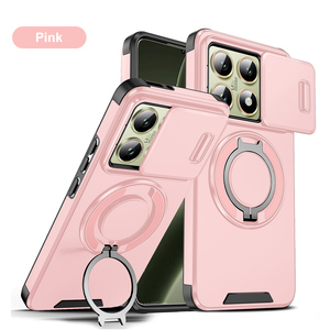 เคสโทรศัพท์มือถือแบบแม่เหล็กพร้อมตัวป้องกันเลนส์กล้องแบบเลื่อนได้สำหรับ Apple <span class=keywords><strong>iPhone</strong></span> 13 14 15 16 17 Pro Max - Product Image 2