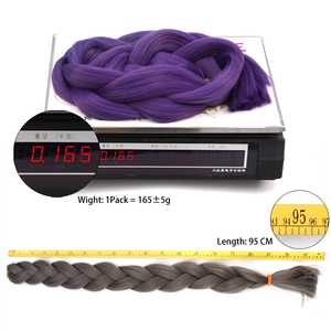 AliLeader Cabello Sintético para <span class=keywords><strong>Trenzas</strong></span> Jumbo <span class=keywords><strong>de</strong></span> 82 Pulgadas y 165 g, Color Sólido, Extensiones <span class=keywords><strong>de</strong></span> Cabello para <span class=keywords><strong>Trenzas</strong></span> Jumbo, Cabello para <span class=keywords><strong>Trenzas</strong></span> Box Braids - Product Image 4